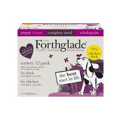 Forthglade Complete Puppy with Oats Variety Case - Duck & Chicken, 395g - North East Pet Shop Forthglade