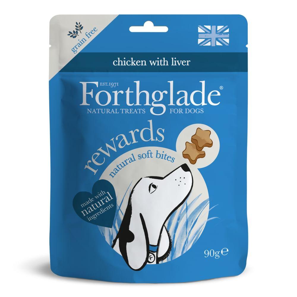 Forthglade Natural Soft Bites Rewards Grain Free Chicken with Liver Treats 90g - North East Pet Shop Forthglade