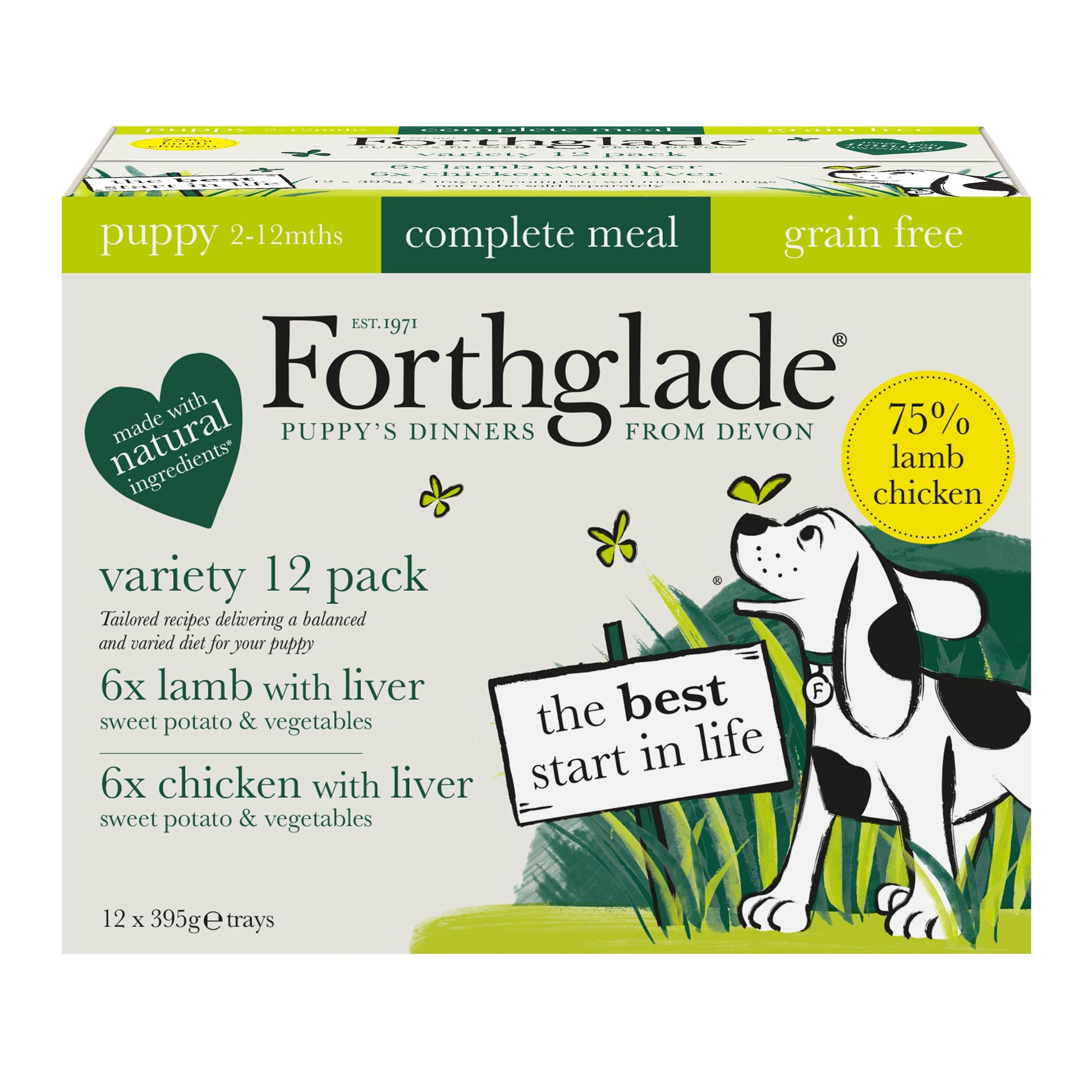 Forthglade Puppy Comp Grain Free Mixed 12x395g - North East Pet Shop Forthglade