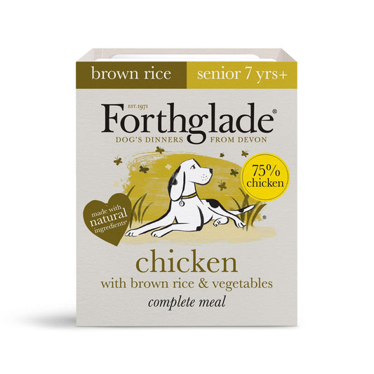 Forthglade Senior Complete Chicken with Brown Rice & Veg Trays 18 x 395g - North East Pet Shop Forthglade