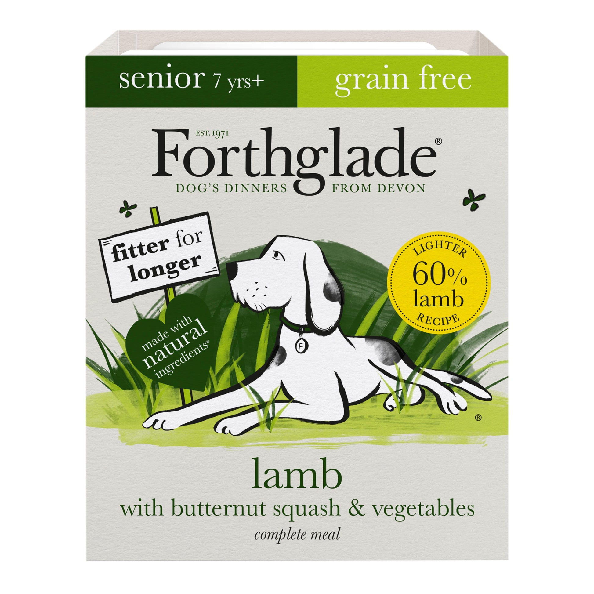 Forthglade Senior Complete Grain Free Lamb Butter Squash & Veg Trays 18 x 395g - North East Pet Shop Forthglade