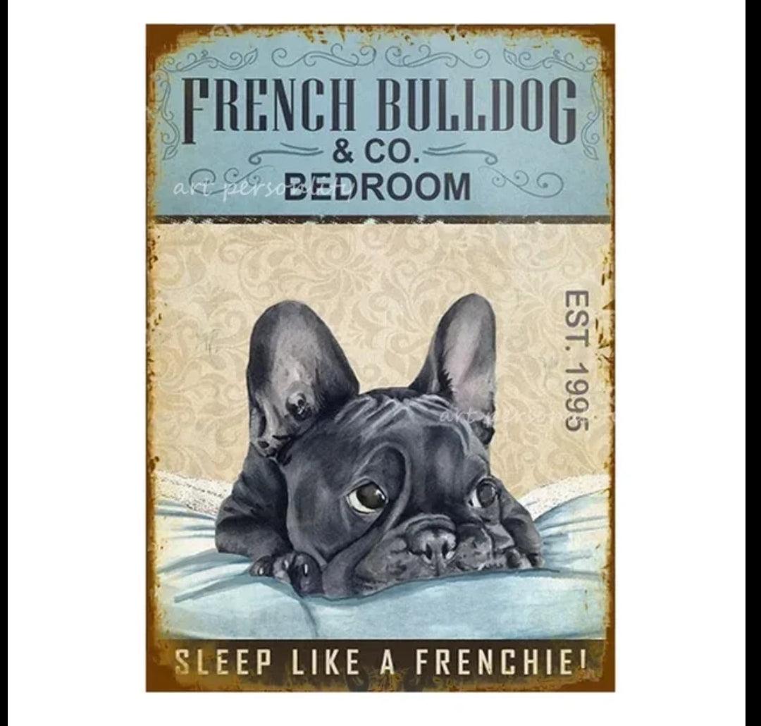 French Bulldog Tin Sign - North East Pet Shop North East Pet Shop