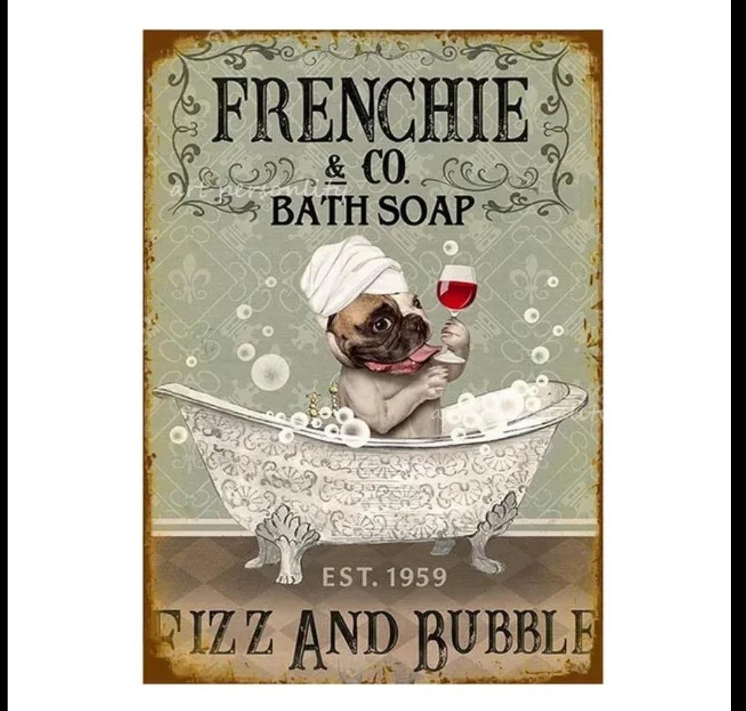 French Bulldog Tin Sign - North East Pet Shop North East Pet Shop