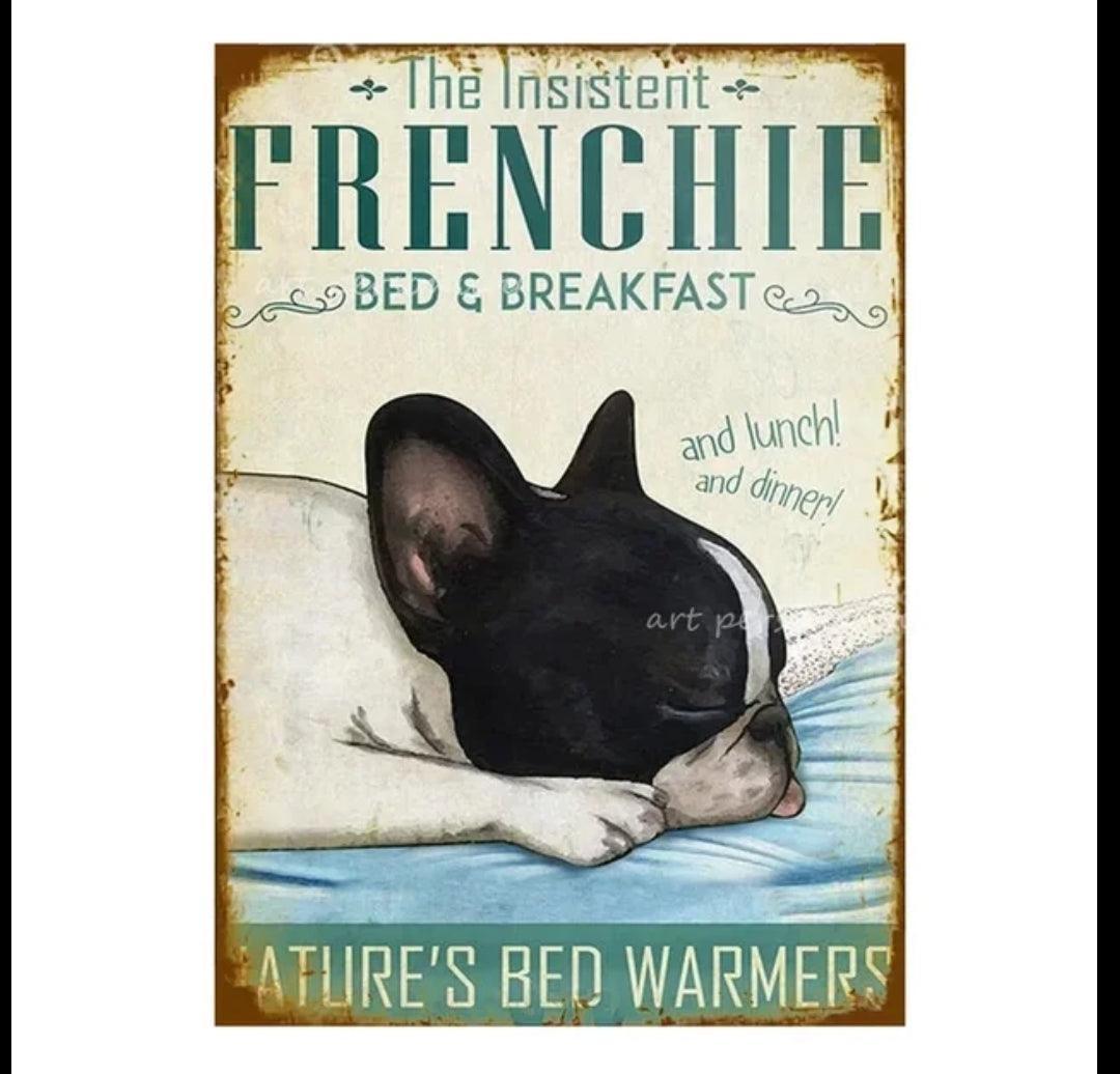 French Bulldog Tin Sign - North East Pet Shop Dog Shack UK
