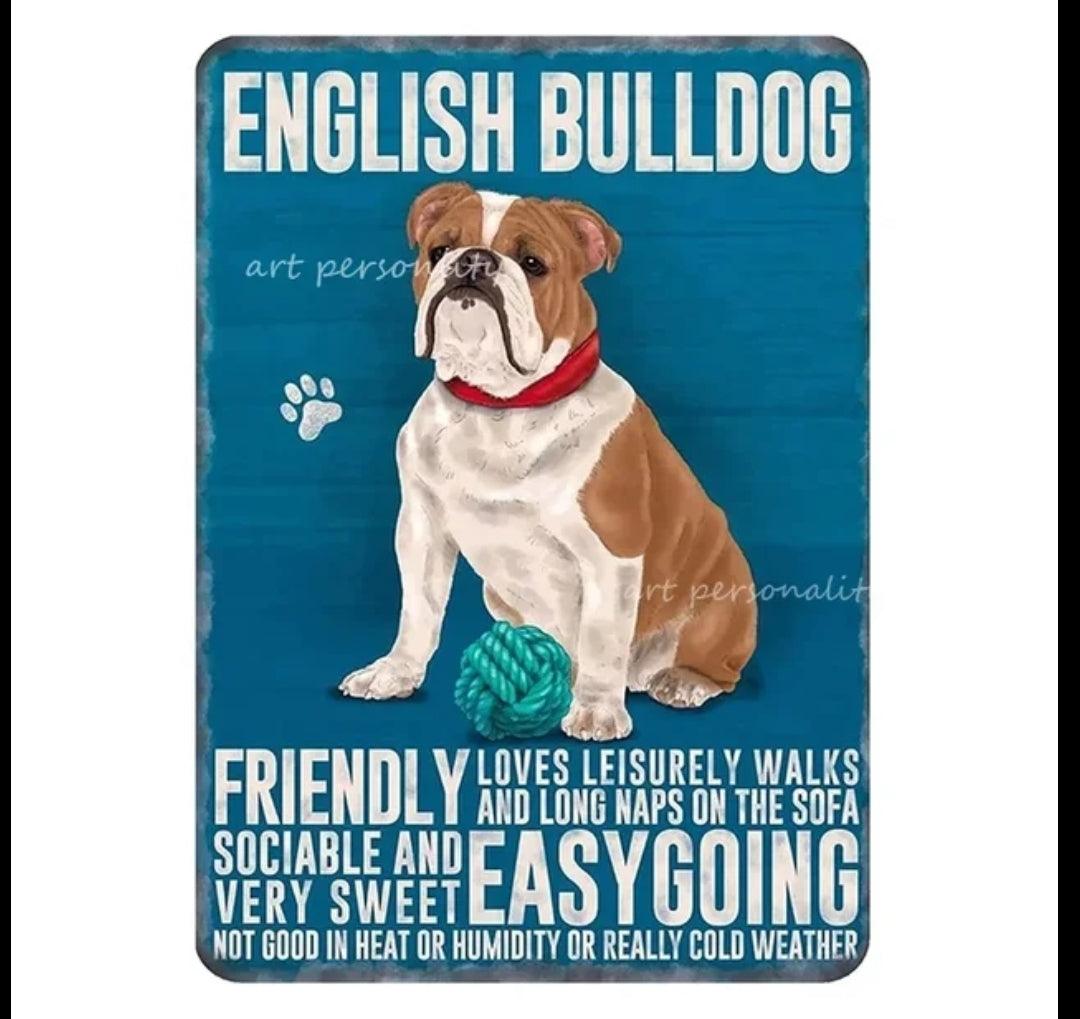 French Bulldog Tin Sign - North East Pet Shop North East Pet Shop