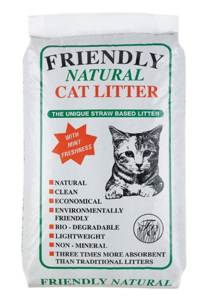 Friendly Natural Straw Based Cat Litter 20kg - North East Pet Shop Friendly