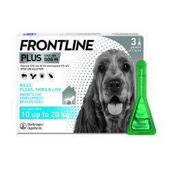 Frontline Plus Medium Dog - 3 Pipettes, 3's - North East Pet Shop Frontline