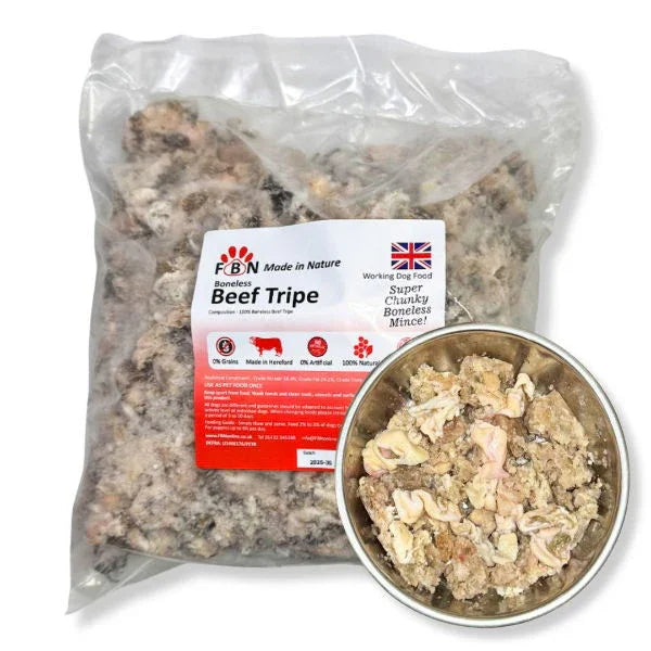 Fur Baby Nutrition Beef & Tripe Frozen Dog Food 1kg - North East Pet Shop Fur Baby Nutrition