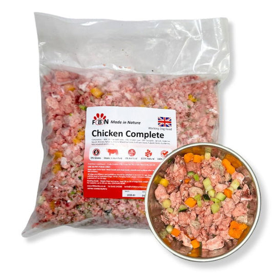 Fur Baby Nutrition Chicken Complete Frozen Dog Food 1kg - North East Pet Shop Fur Baby Nutrition