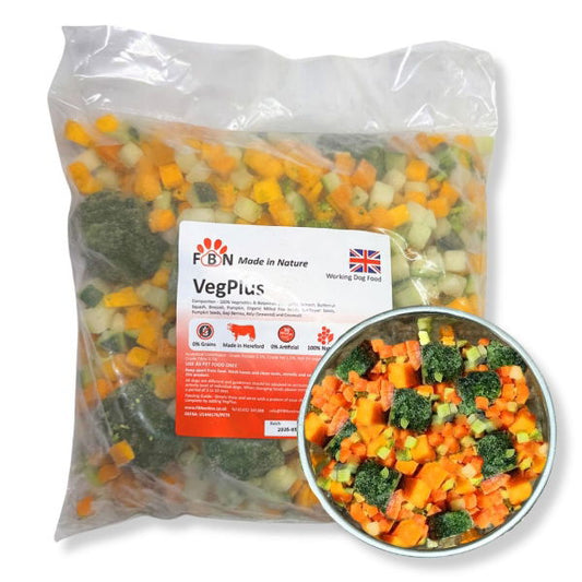 Fur Baby Nutrition VegPlus (No Meat) Frozen Dog Food 1kg - North East Pet Shop Fur Baby Nutrition