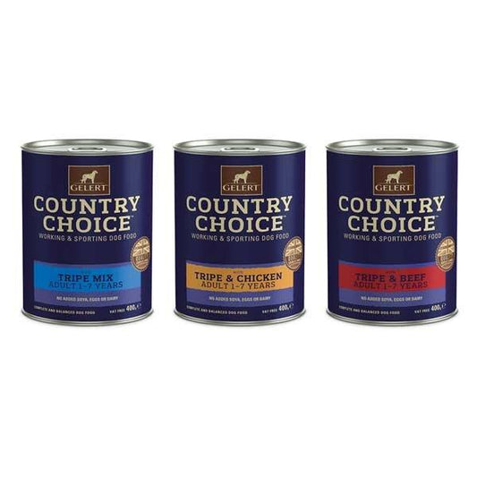 Gelert Country Choice Adult Dog Tripe Variety Dog Food 12 x 400g - North East Pet Shop Gelert