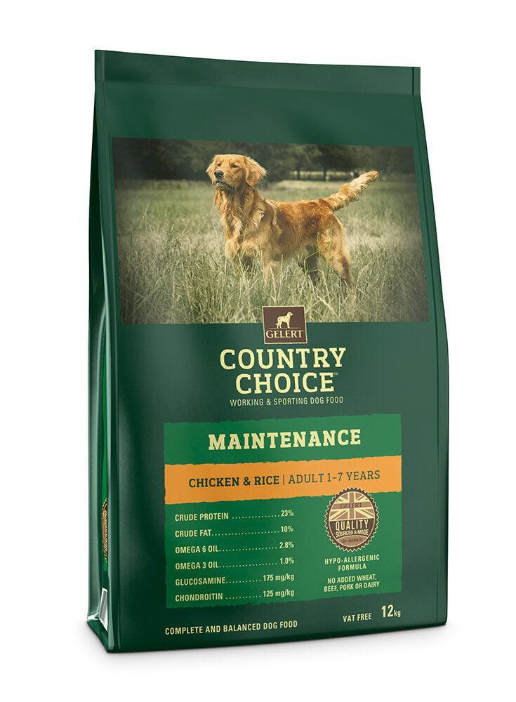 Gelert Country Choice Adult Maintenance Chicken 12kg VAT FREE - North East Pet Shop Gelert
