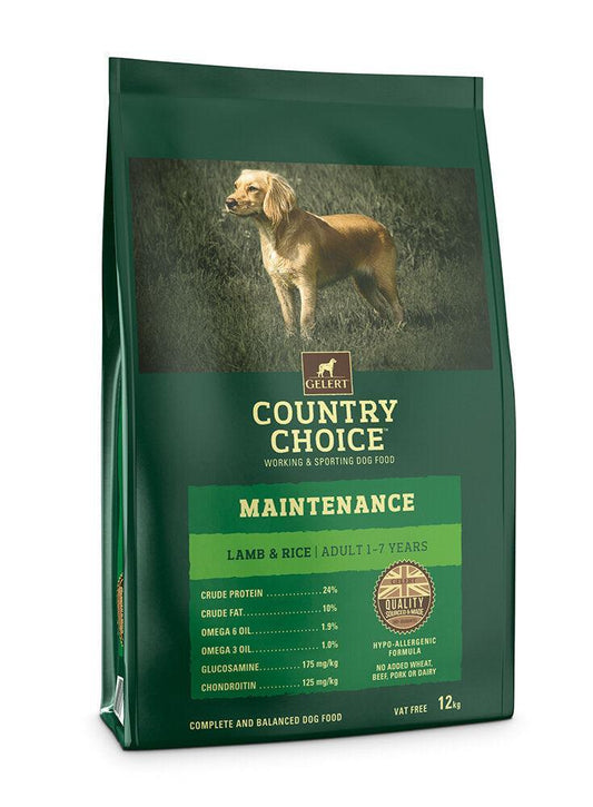 Gelert Country Choice Adult Maintenance Lamb 12kg VAT FREE - North East Pet Shop Gelert
