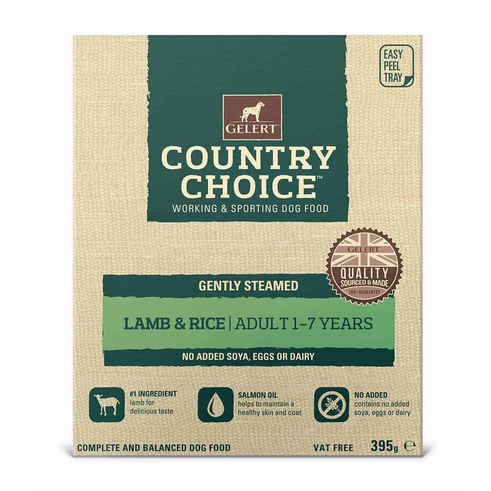 Gelert Country Choice Lamb & Rice Tray Dog Food 10 x 395g - North East Pet Shop Gelert
