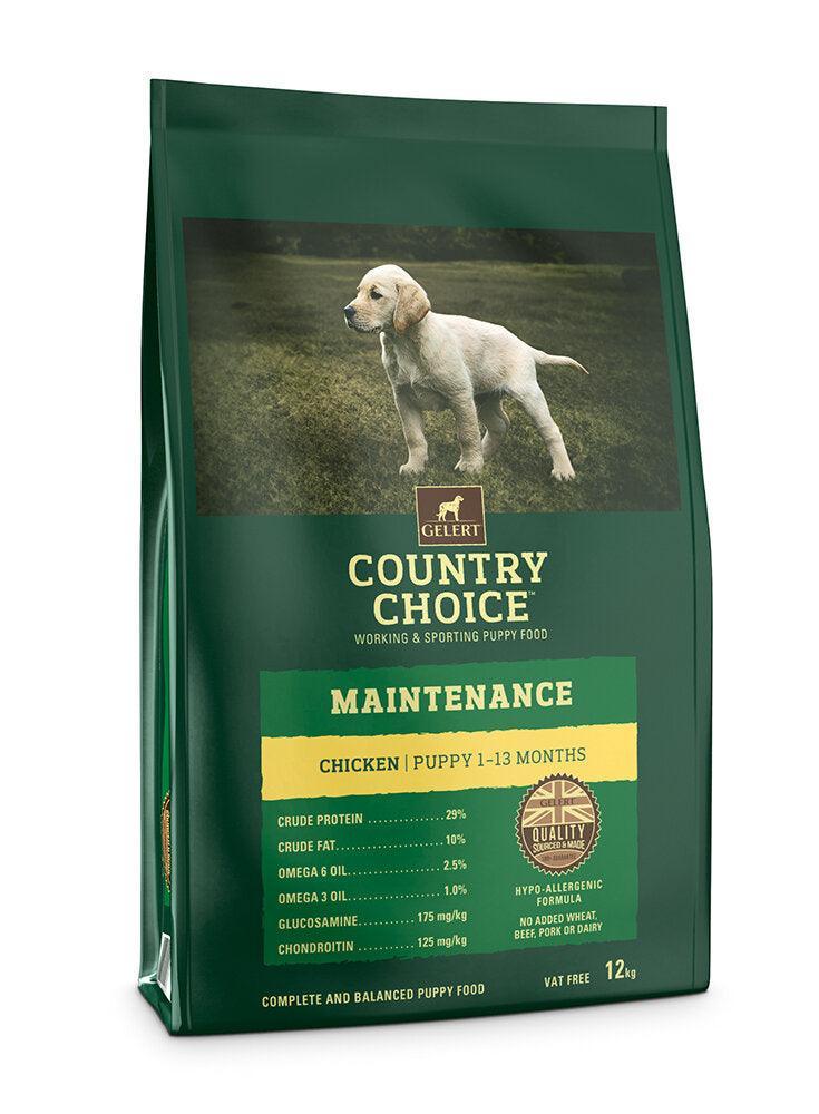 Gelert Country Choice Puppy Maintenance Chicken 12kg VAT FREE - North East Pet Shop Gelert
