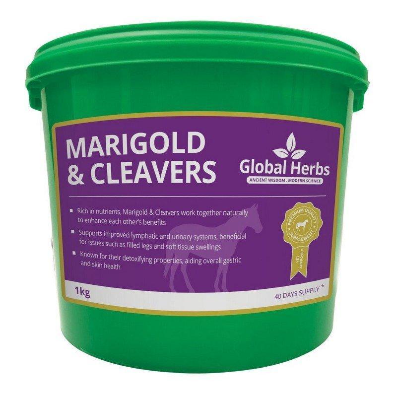 Global Herbs Marigold & Cleavers 1kg - North East Pet Shop Global Herbs