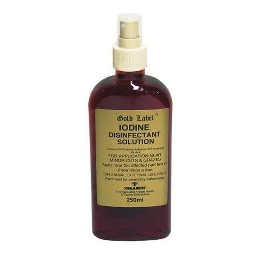 Gold Label Iodine Spray - North East Pet Shop Gold Labels