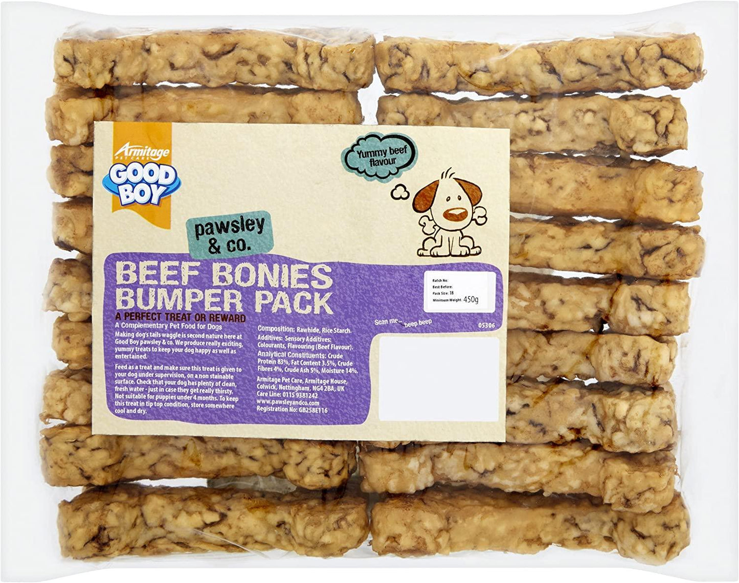 Good Boy Beef Flavour Bonies x18 - North East Pet Shop Good Boy