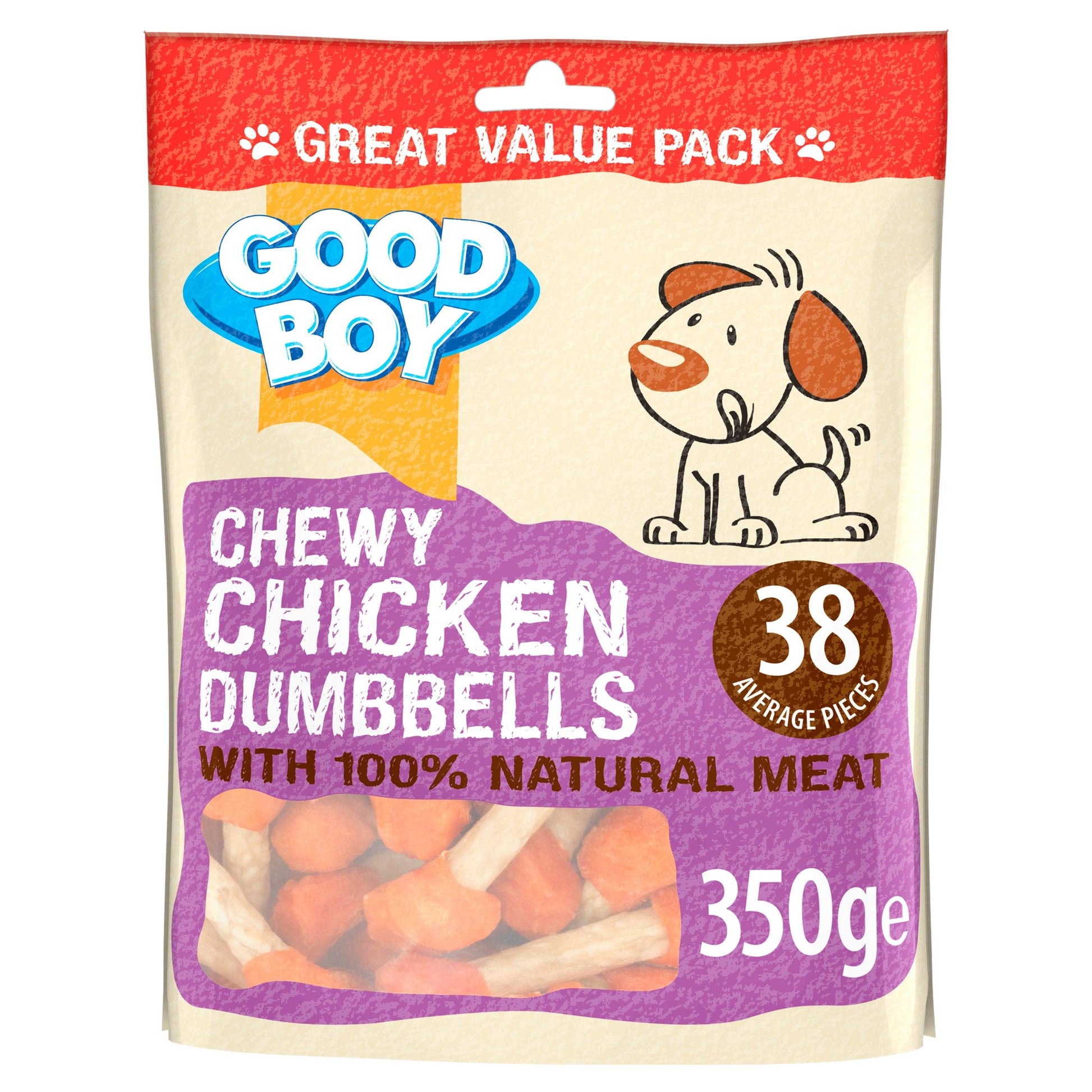 Good Boy Chewy Chicken Dumbbell 3x350g - North East Pet Shop Good Boy