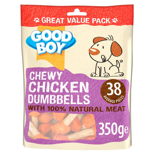 Good Boy Chewy Chicken Dumbbell 3x350g - North East Pet Shop Good Boy