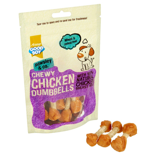 Good Boy Chewy Chicken Dumbbells 8x100g - North East Pet Shop Good Boy