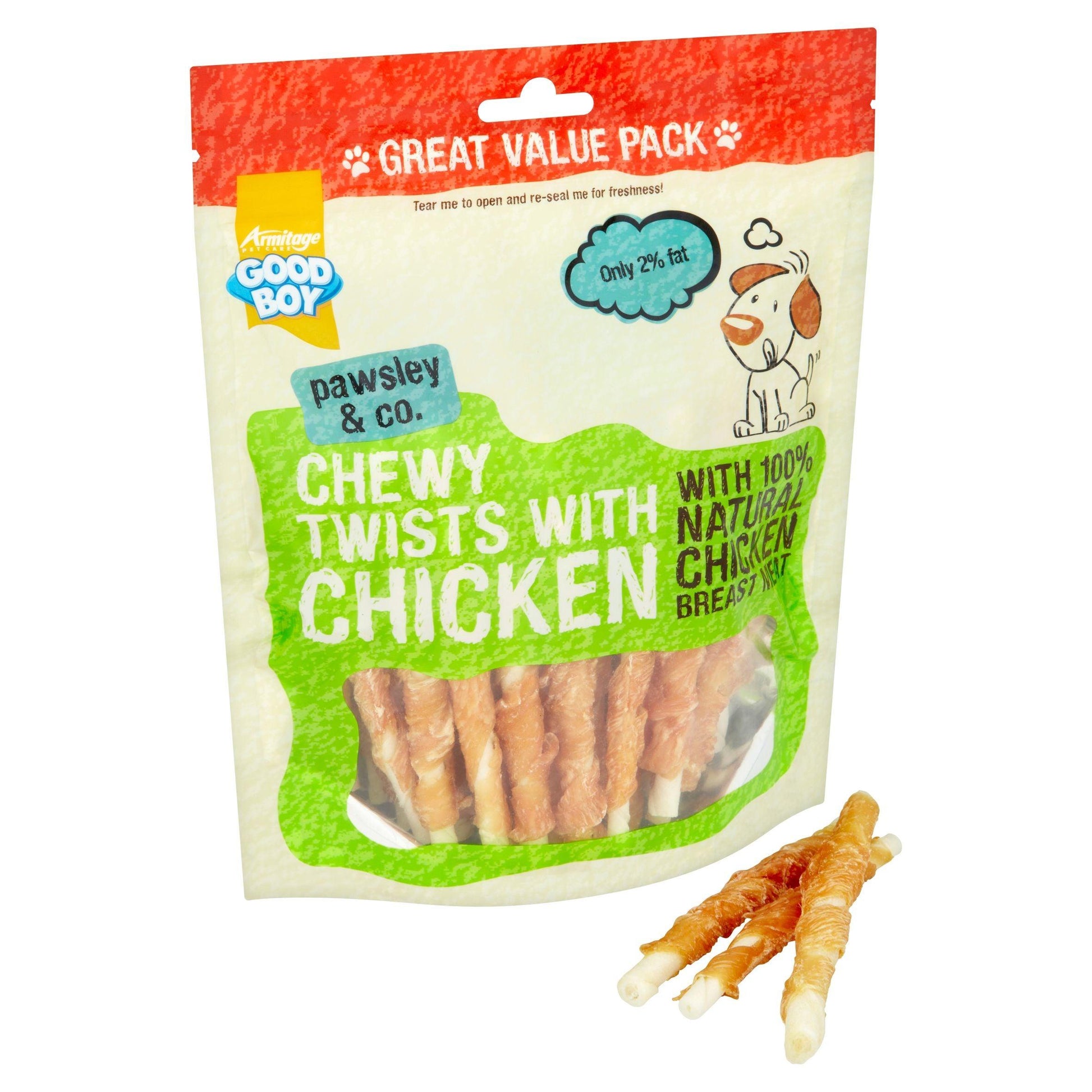 Good Boy Chewy Twists Chicken 320gx3 - North East Pet Shop Good Boy