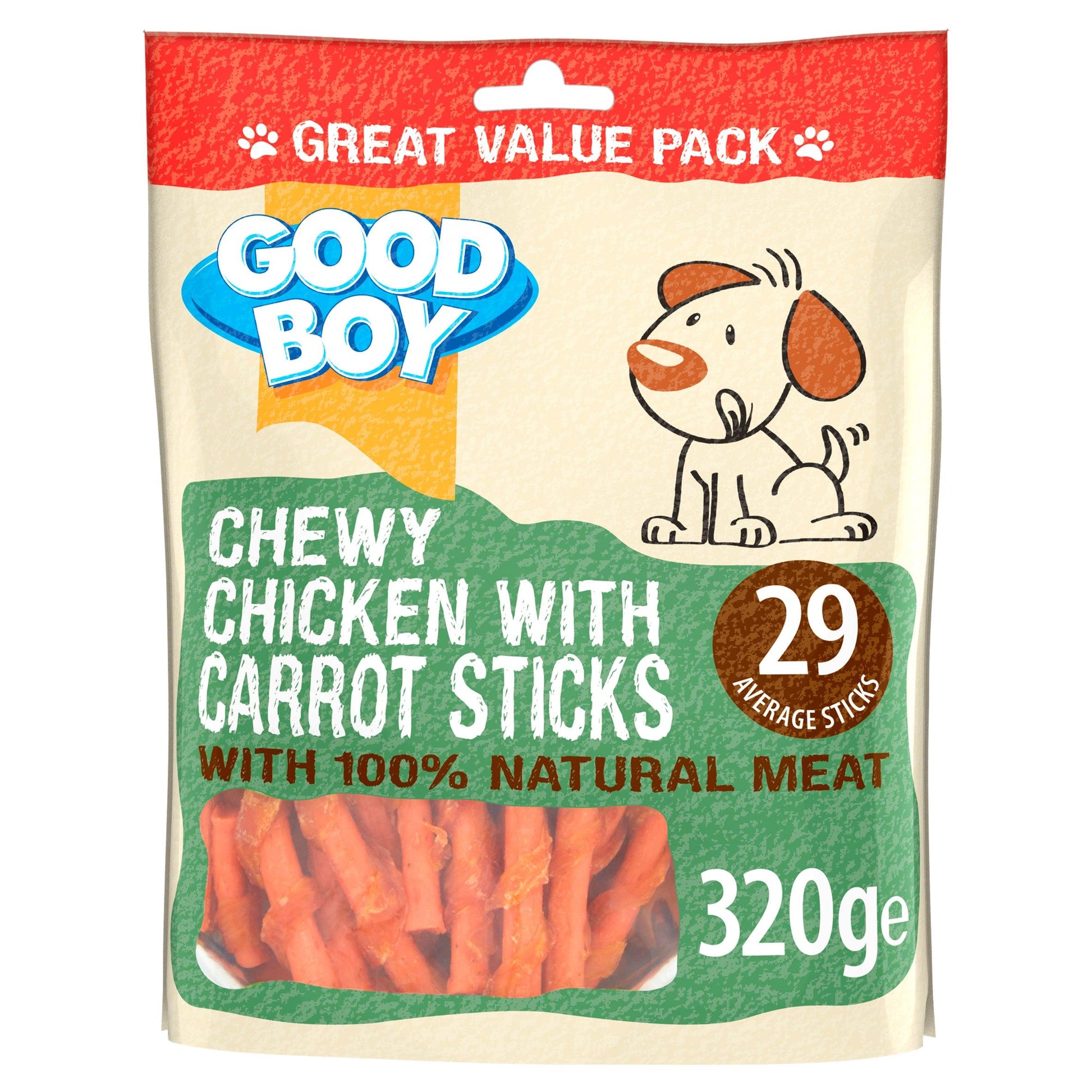 Good Boy Chicken & Carrot Sticks 3x320g - North East Pet Shop Good Boy