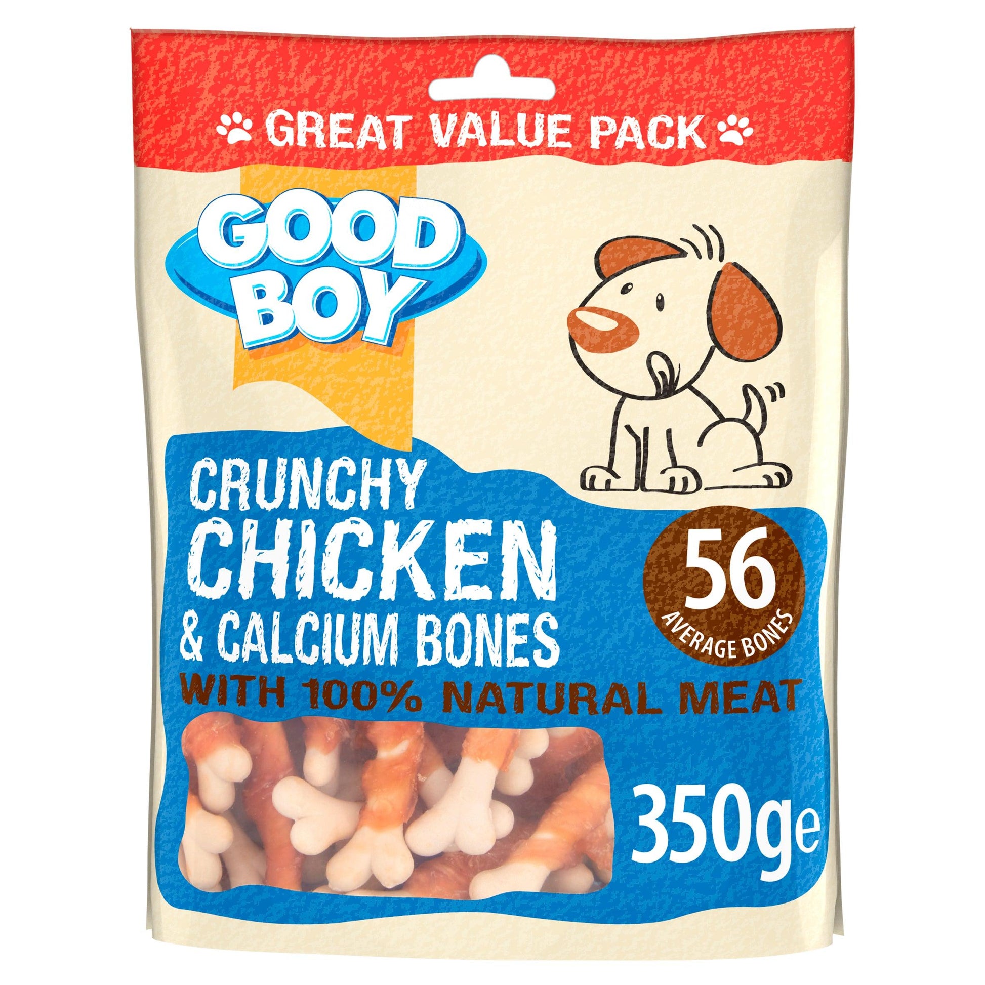 Good Boy Crunchy Chick&Cal Bones 3x350g - North East Pet Shop Good Boy