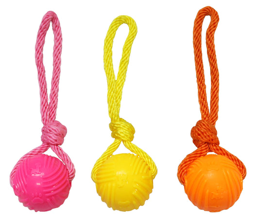 Good Boy Glow In The Drk Ball On Rope x6 - North East Pet Shop Good Boy