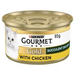 Gourmet Gold Succulent Delights Chicken Wet Cat Food 12 x 85g - North East Pet Shop Gourmet