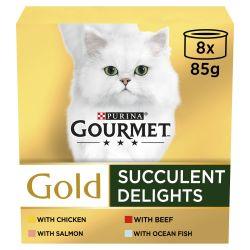 Gourmet Gold Succulent Delights Wet Cat Food 26 x 85g - North East Pet Shop Gourmet