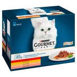 Gourmet Perle Connoisseurs Collection (Beef, Chicken, Rabbit, Salmon), 85g - North East Pet Shop Gourmet