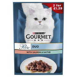 Gourmet Perle Salmon and Saithe Mini Fillets In Gravy 26 Pack - North East Pet Shop Gourmet