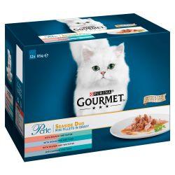 Gourmet Perle Seaside Duo (Ocean Fish & Tuna, Salmon & White Fish, Salmon & Saithe, 85g - North East Pet Shop Gourmet