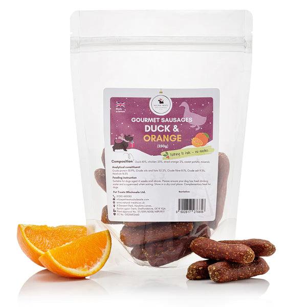 Gourmet Sausages - Duck and Orange - North East Pet Shop Natural Treats