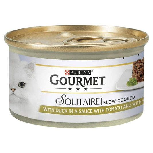 Gourmet Solitaire Slow Cook Duck 12x85g - North East Pet Shop Gourmet