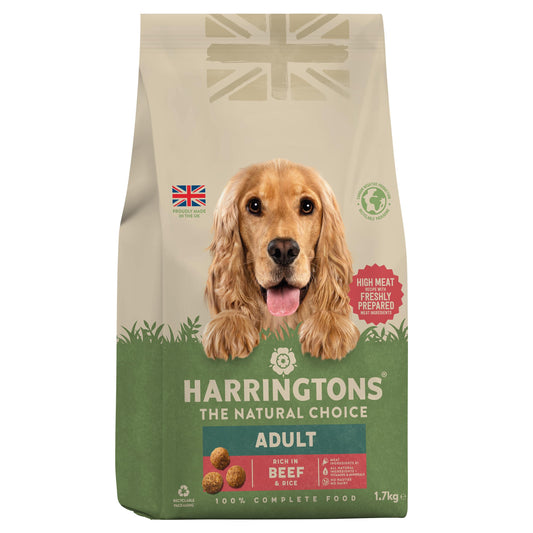 Harringtons Dog Beef & Brn Rice 4x1.7kg - North East Pet Shop Harringtons