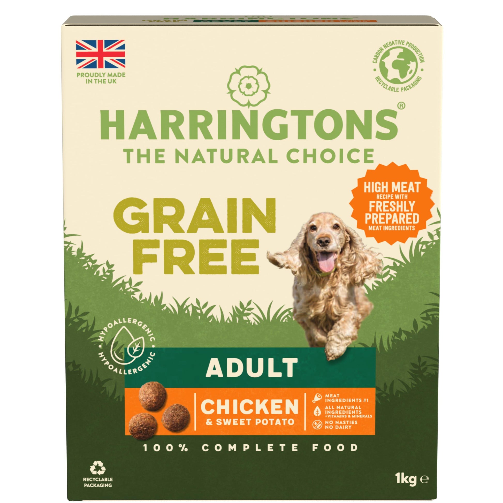 Harringtons Dog Grain Free Chicken 5x1kg - North East Pet Shop Harringtons