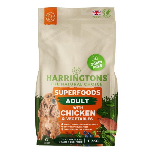 Harringtons Dog Grain Free Superfood Ckn 4x1.7kg - North East Pet Shop Harringtons