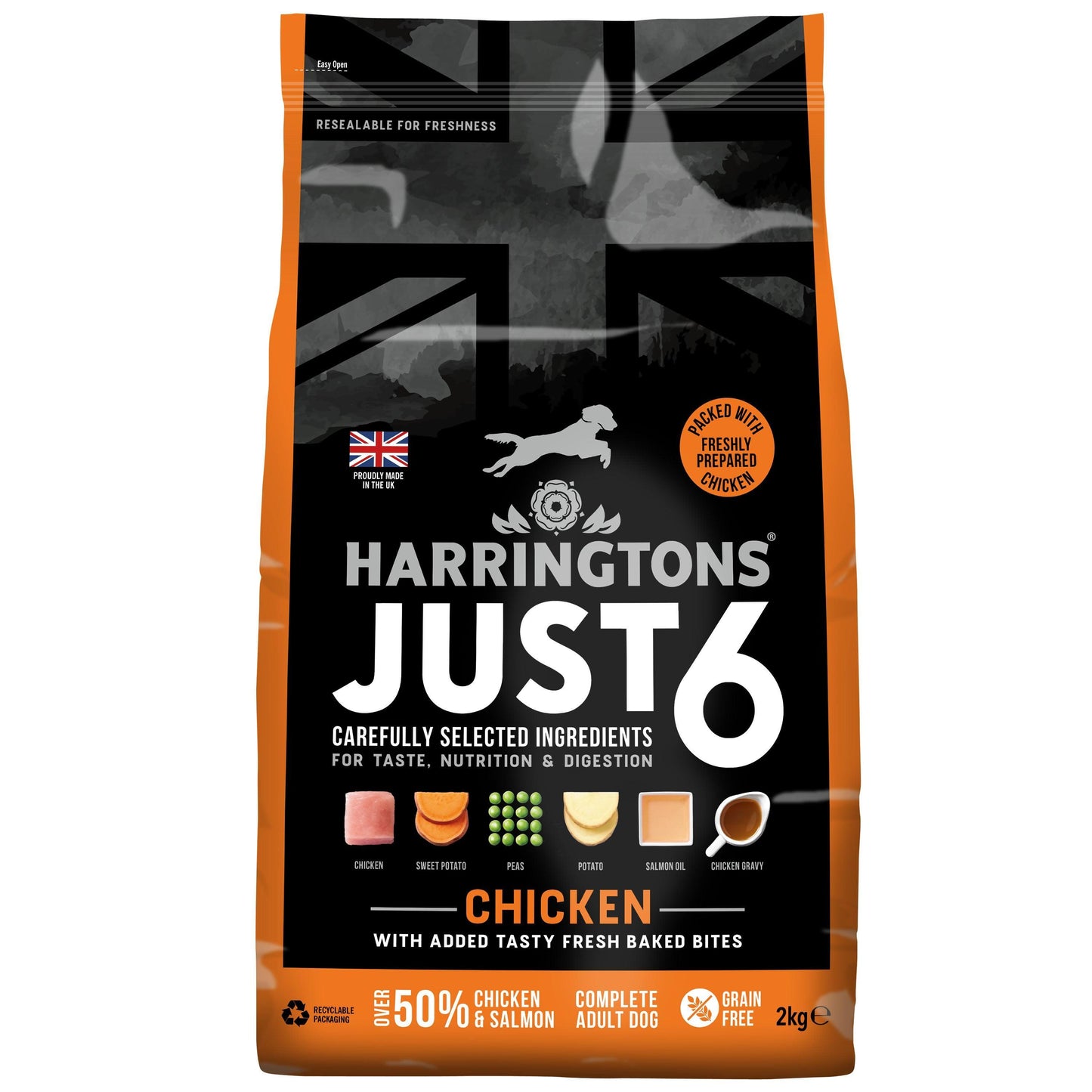 Harringtons Dog Just 6 Chicken 8kg - North East Pet Shop Harringtons