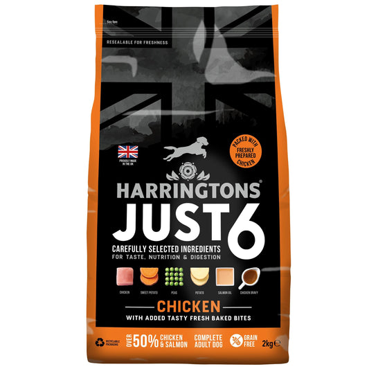 Harringtons Dog Just 6 Chicken 8kg - North East Pet Shop Harringtons