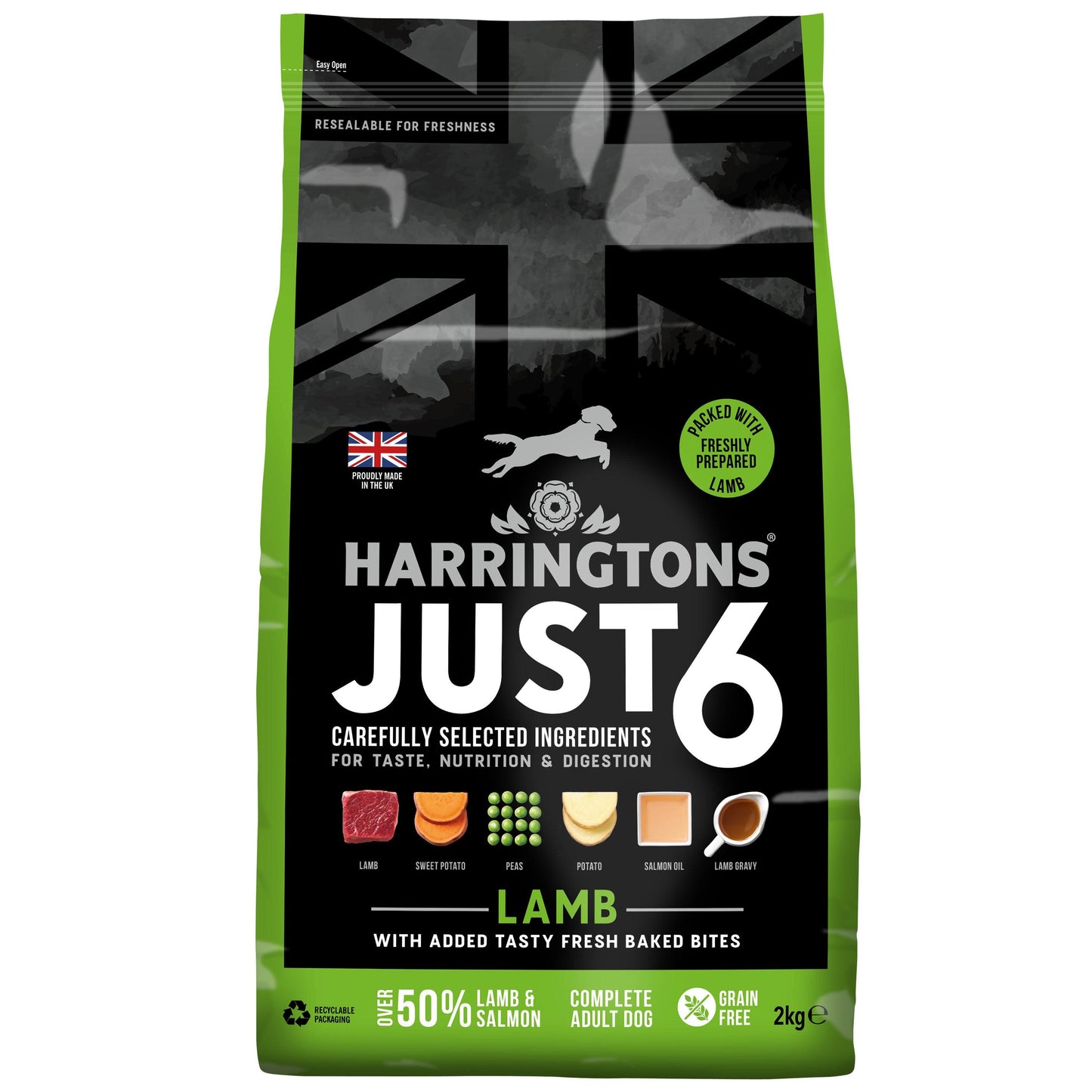 Harringtons Dog Just 6 Lamb 4x2kg - North East Pet Shop Harringtons