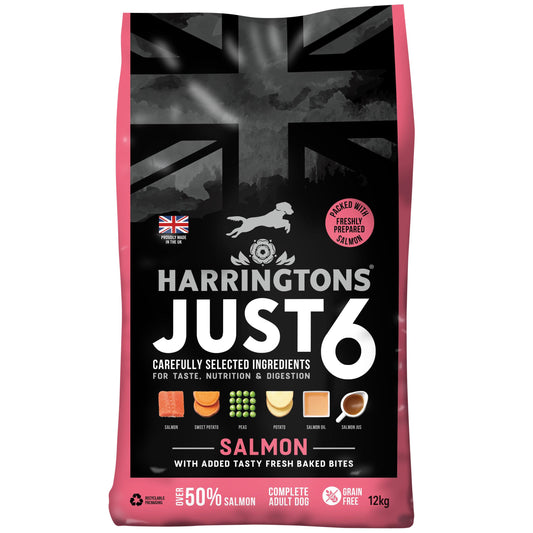 Harringtons Dog Just 6 Salmon - North East Pet Shop Harringtons