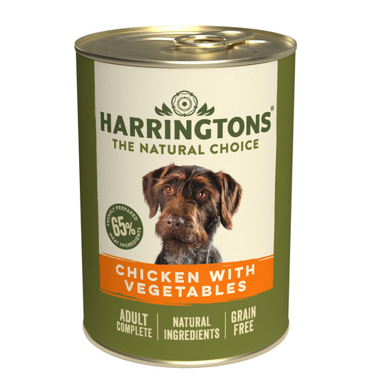 Harringtons Dog Tins Grain Free Chick&Veg 6x400g - North East Pet Shop Harringtons