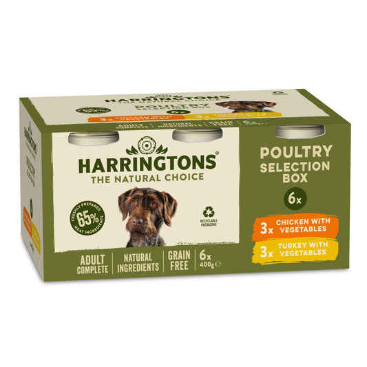 Harringtons Dog Tins Grain Free Variety 6x400g - North East Pet Shop Harringtons