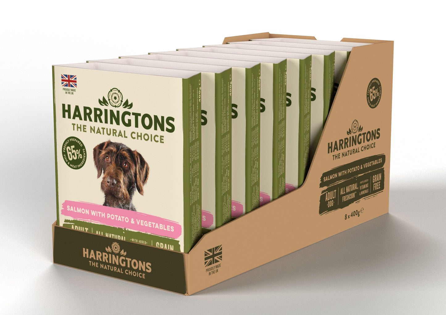 Harringtons Dog Wet Salmon & Pot 8x400g - North East Pet Shop Harringtons