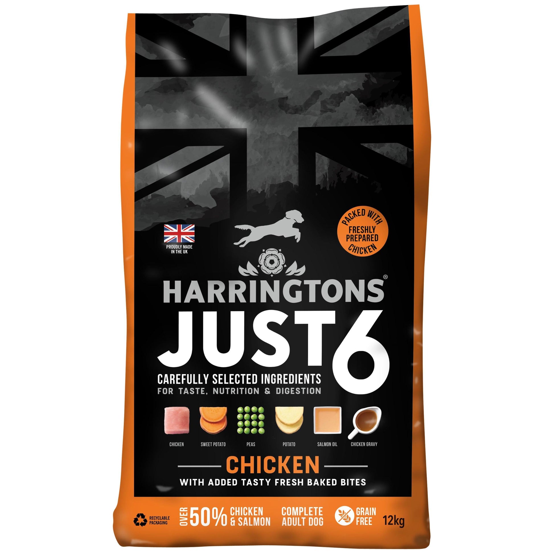 Harringtons Just 6 Chicken 12kg - North East Pet Shop Harringtons