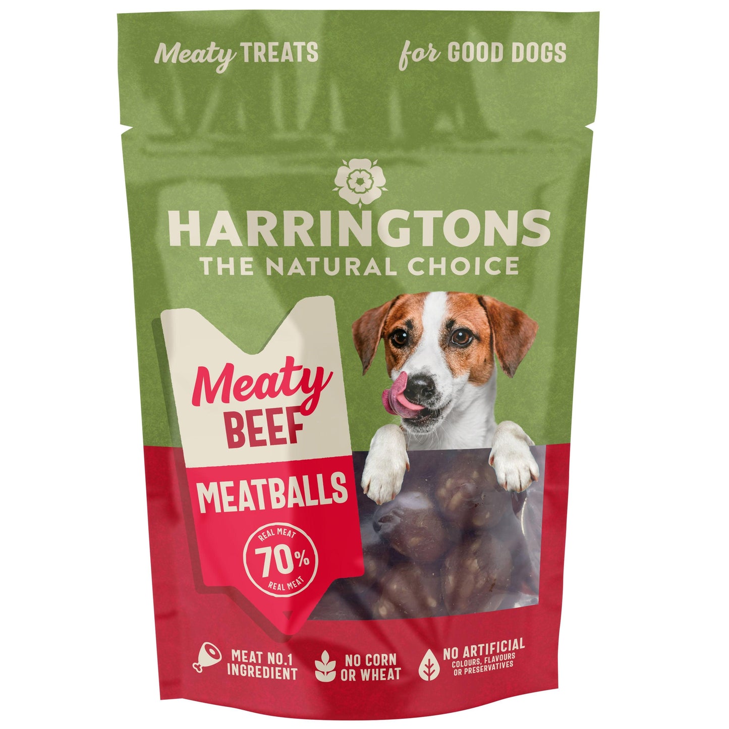 Harringtons Meaty Beef M/Balls Trt 8x70g - North East Pet Shop Hattingtons