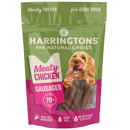 Harringtons Meaty Chck Sausage Trt 8x70g - North East Pet Shop Harringtons