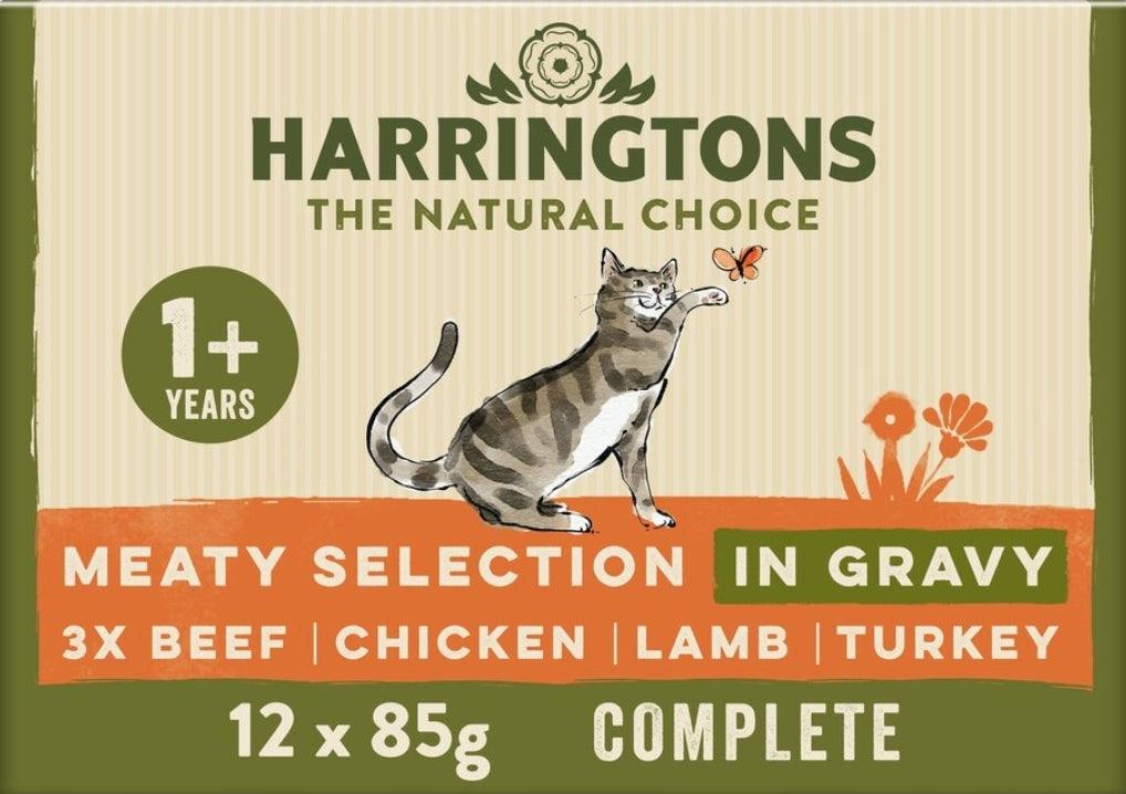 Harringtons Meaty Selection in Gravy Cat Food 12pk 85g - North East Pet Shop Harringtons